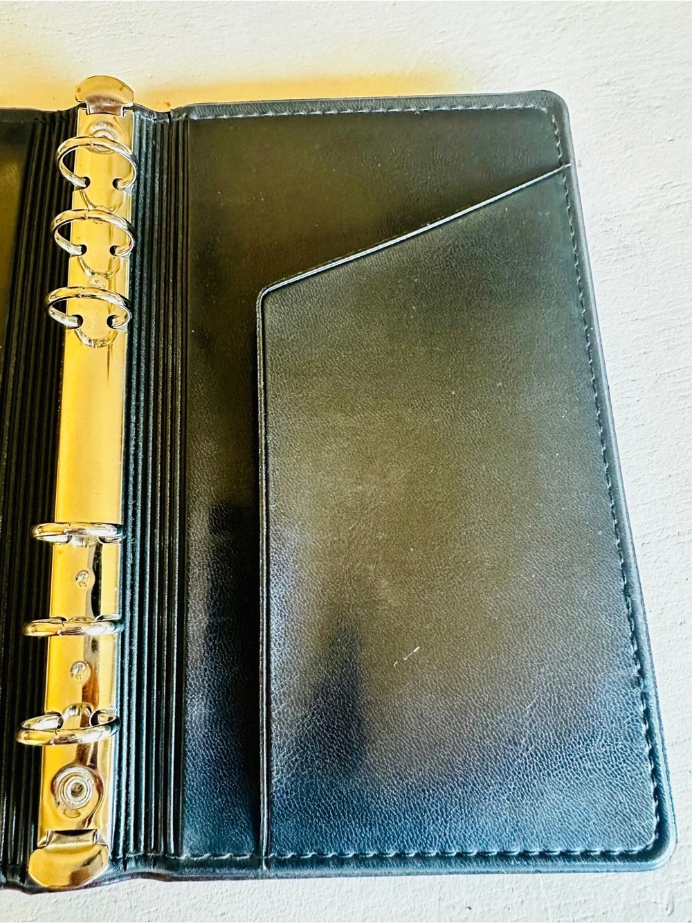 ROLODEX small leather binder- Burgundy